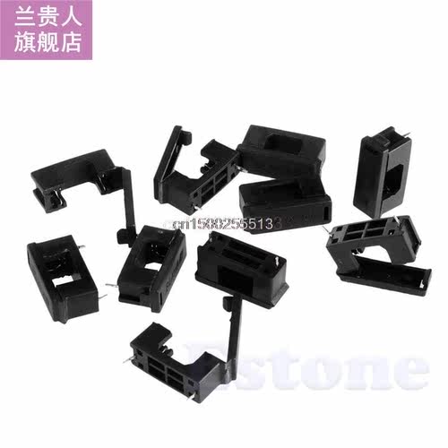 10Pcs AGC Fuse Holder Container with Cover BLX-A Type Black