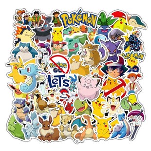 50pcs Cartoons Pikachu Stickers Anime Pokemon Stikers Skate