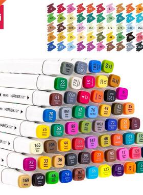 DELI 70801 Felt Pen Marker 12/24/6/48/60 Colors Twin Tip M
