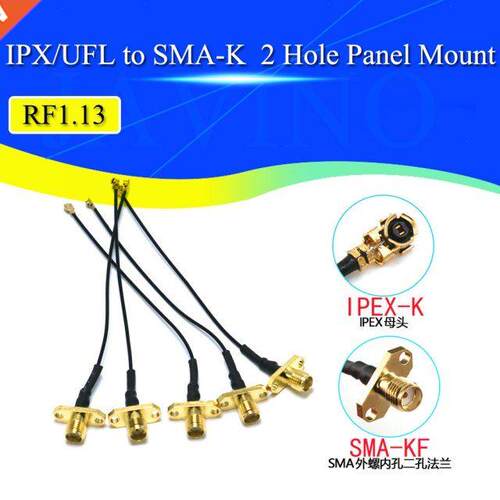 5PCS Antenna WiFi Pigtail Cable SMA Fale Panel Mount to Uf