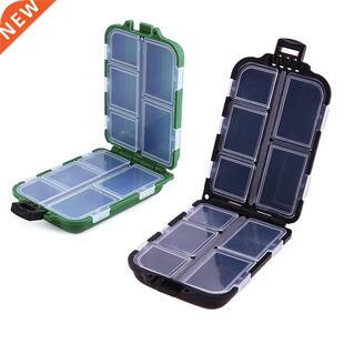 1Pc 10 Compartments Fishing Lure Tackle Hook Bait Storage Bo