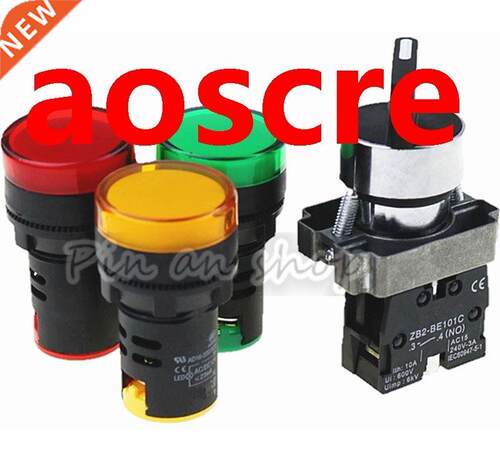 4PCS Energy Savng LED ndcator Lght AD16-22D/S AC/DC Red