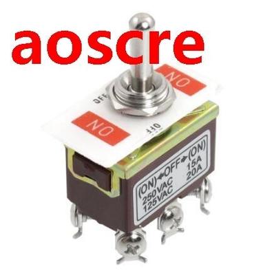 1pcs AC 250V/15A 125V/20A ON/OFF/ON 3 Position DPDT Toggle S