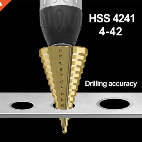4-42mm HSS Titanium Coated Step Drill Bit Drilling Power Too