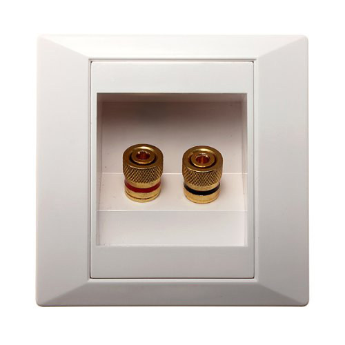 5x 2 Jack Speaker banana plug Wall Socket Connection Port