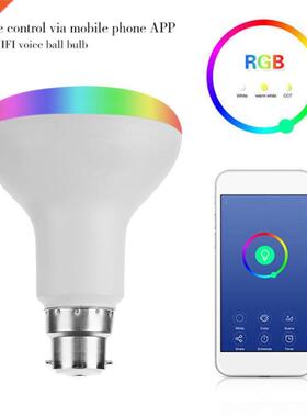 E27/B22 7W Wireless WIFI LED Bulbs RGBW 30LED 600LM WiFi APP