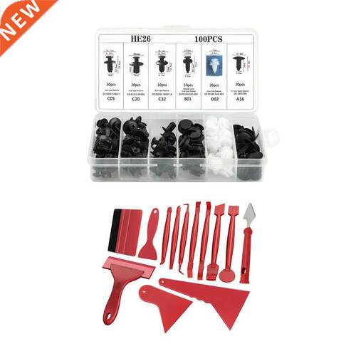 100Pc Auto Car Fender Liner Fastener Bumper Interior Trim Re