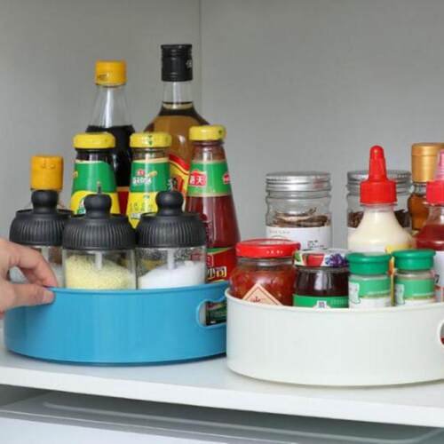 360 Rotating Tray Turntable Kitchen Storage Containers For S