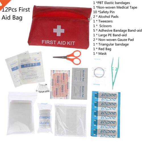 12 Types Waterproof Mini Outdoor Travel Car First Aid Kit Ho