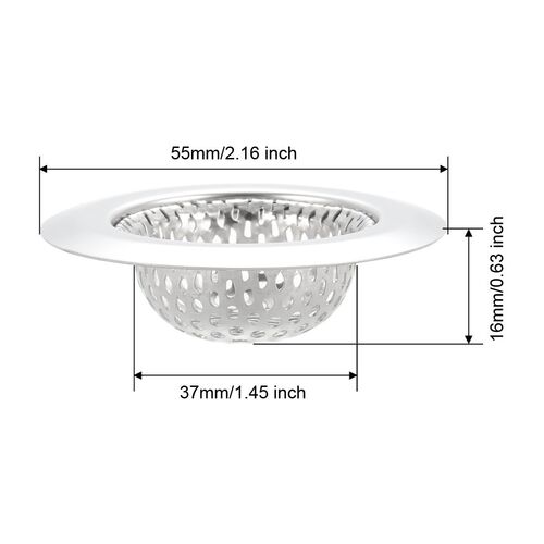 4 Pcs Kitchen Sink Garbage Strainer 1.45 Inch Stainless Stee