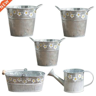 Vintage Iron Flower Pot Desktop Flowers Vase Plant Flowerpot