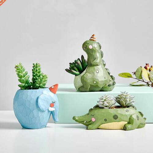Cute Animals Flower Pots for Succulents Plants Dinosaur Elep
