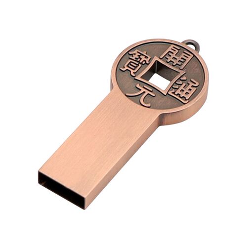Chinese Style USB Flash Drive Ancient Chinese Coin Shape USB