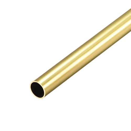 Brass Round Tube 300mm Length 9.5mm OD 0.5mm Wall Thickness