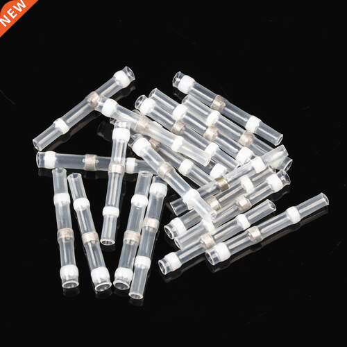 50PCS Whte Heat Shrnk Solderng Sleeve Termnals nsulated