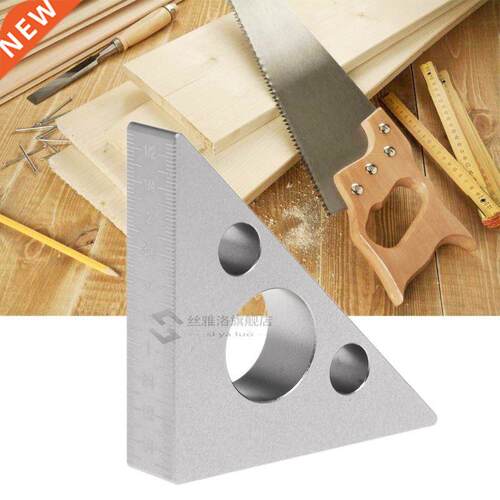 Woodworking Triangle Ruler Aluminum Alloy Metric Inch Height