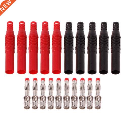 10Pcs/set Straight Insulated Safety 4mm Male Banana Plug Wir