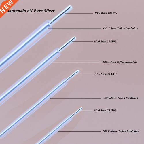 Moonsaudio 99.99998% 6N Solid Pure Silver Hifi Audio  Hea