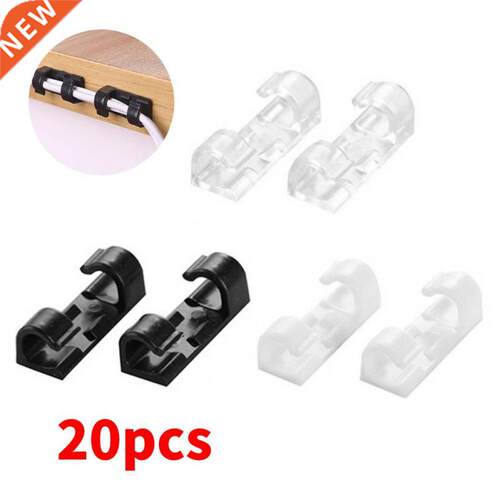 20Pcs Cble Orgnizer Clips Cble Mngement Desktop Drop Wi