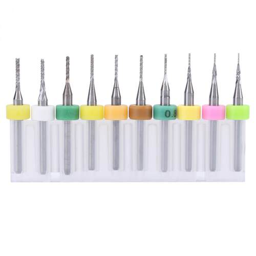 10pcs 1/8 Mill Engraving Bit Cutter 0.5mm 0.6mm 0.7mm 0.8mm