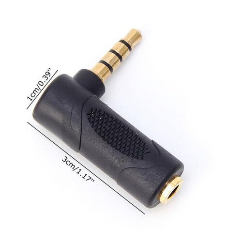 1PC 3.5mm Jack Right Angle Male To Female Audio Stereo Head