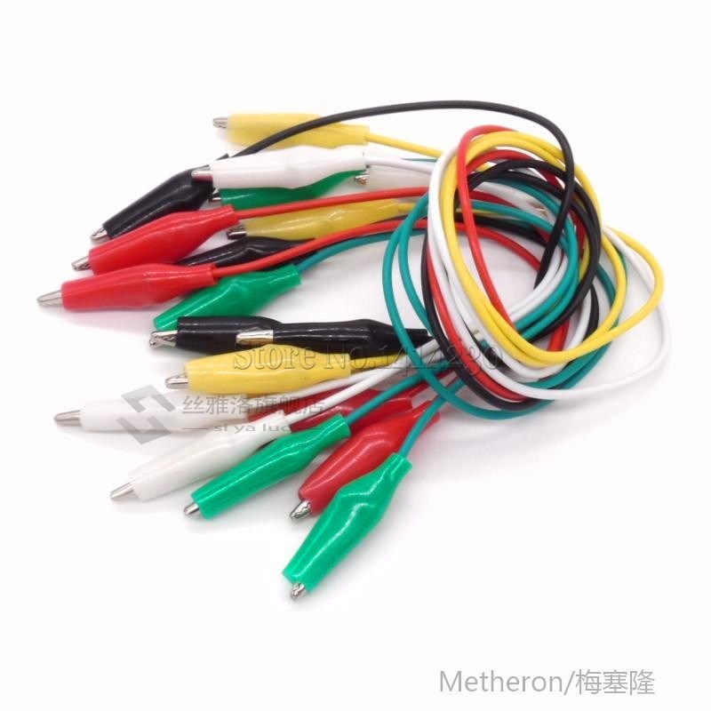 *10Pcs 5 colors 30cm length double-ended alligator clips jum