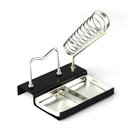 Double Metal Base Soldering Iron Gun Holder Stand Mount Supp