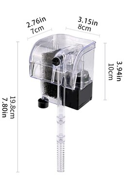 Aquarium filter waterfall filter aeration pump Aquarium wall
