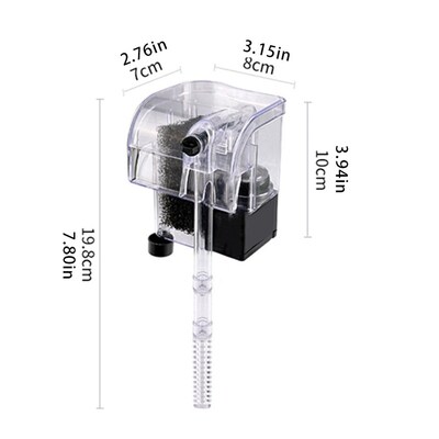 Aquarium filter waterfall filter aeration pump Aquarium wall