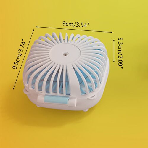 808F Mini Handheld Foldable Spray Fan Desktop Fan USB