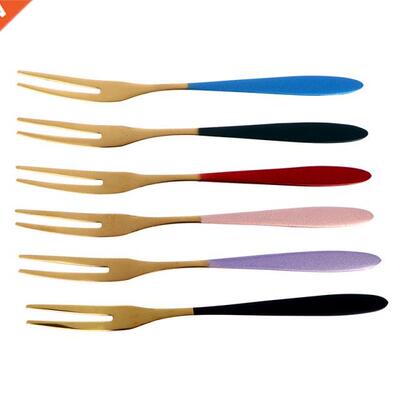 Stainless Steel Two-tine Fork Fruit Fork Set Tableware Multi