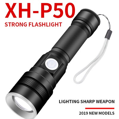 Xhp50 most powerful flashlight usb Zoom led torch xhp50 1865