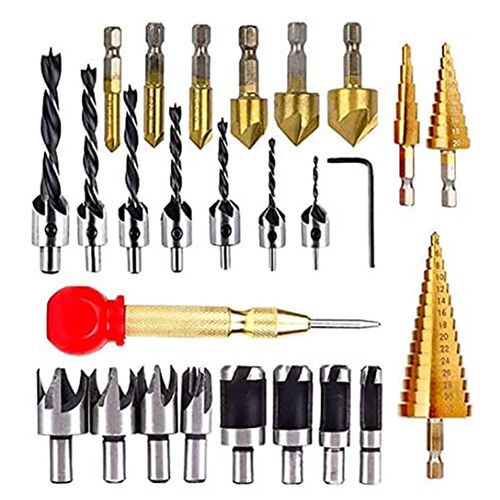 Wood Plug Cutter L-wrench 26-Pack Hex Professional Wearable