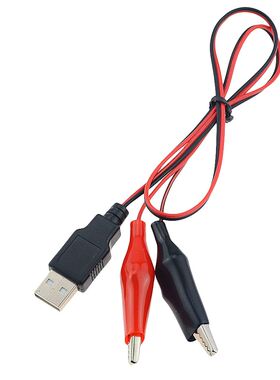 1PCS DC 5V Alligator Test Clips Clamp to USB Male Connector