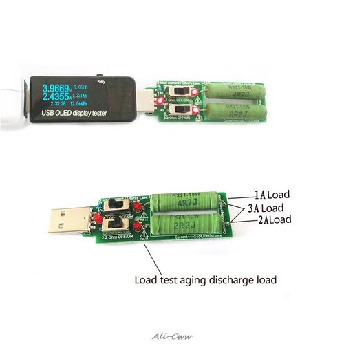 Resistor USB dc Electronic Load With Adjustable Switch 3 5V1