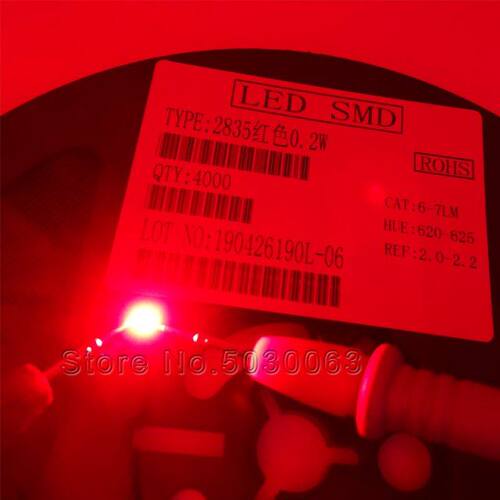 100pcs/lot 2835 LED Lamp beads 0.2 W red super bright SMD LE