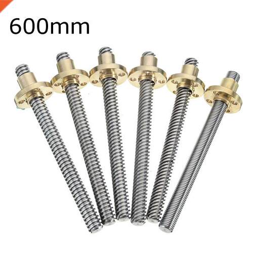 3D Printer T8 1/2/4/8/12/14mm 600mm Lead Screw 8mm Thread Wi