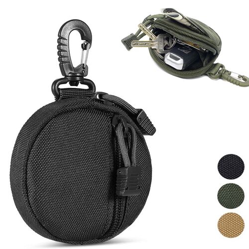 1000D Round Tactical Wallet Pouch Portable Coin Key Pocket F