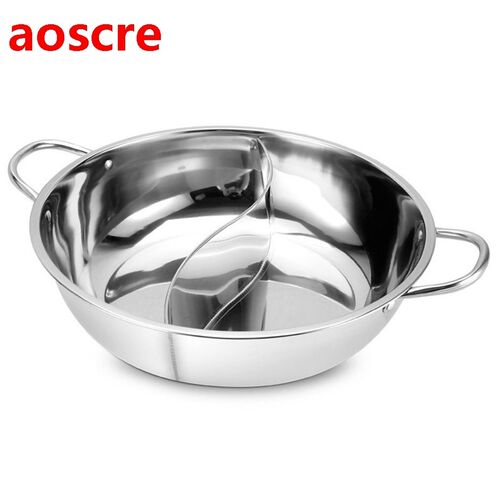 Style 30cm Stainless Steel  Pot Shabu Shabu Kitchen Cooking