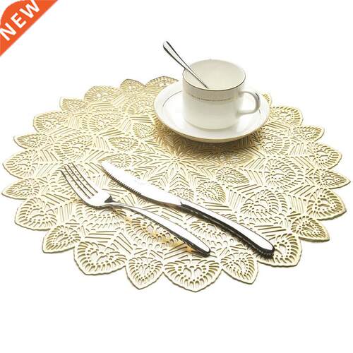 Kitchen Table Mat PVC Hollow Insulation Coaster Pads Table B