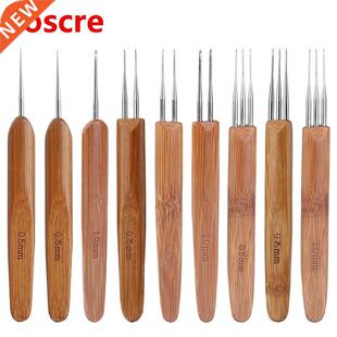 Profeesional Dreadlock Crochet Bamboo Handle Hook 0.5Mm 0.75