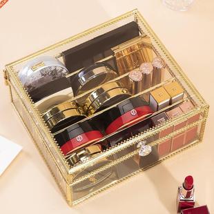 Plastic Glass Makeup Organizer Lipstick Eyeshadow Storage Bo
