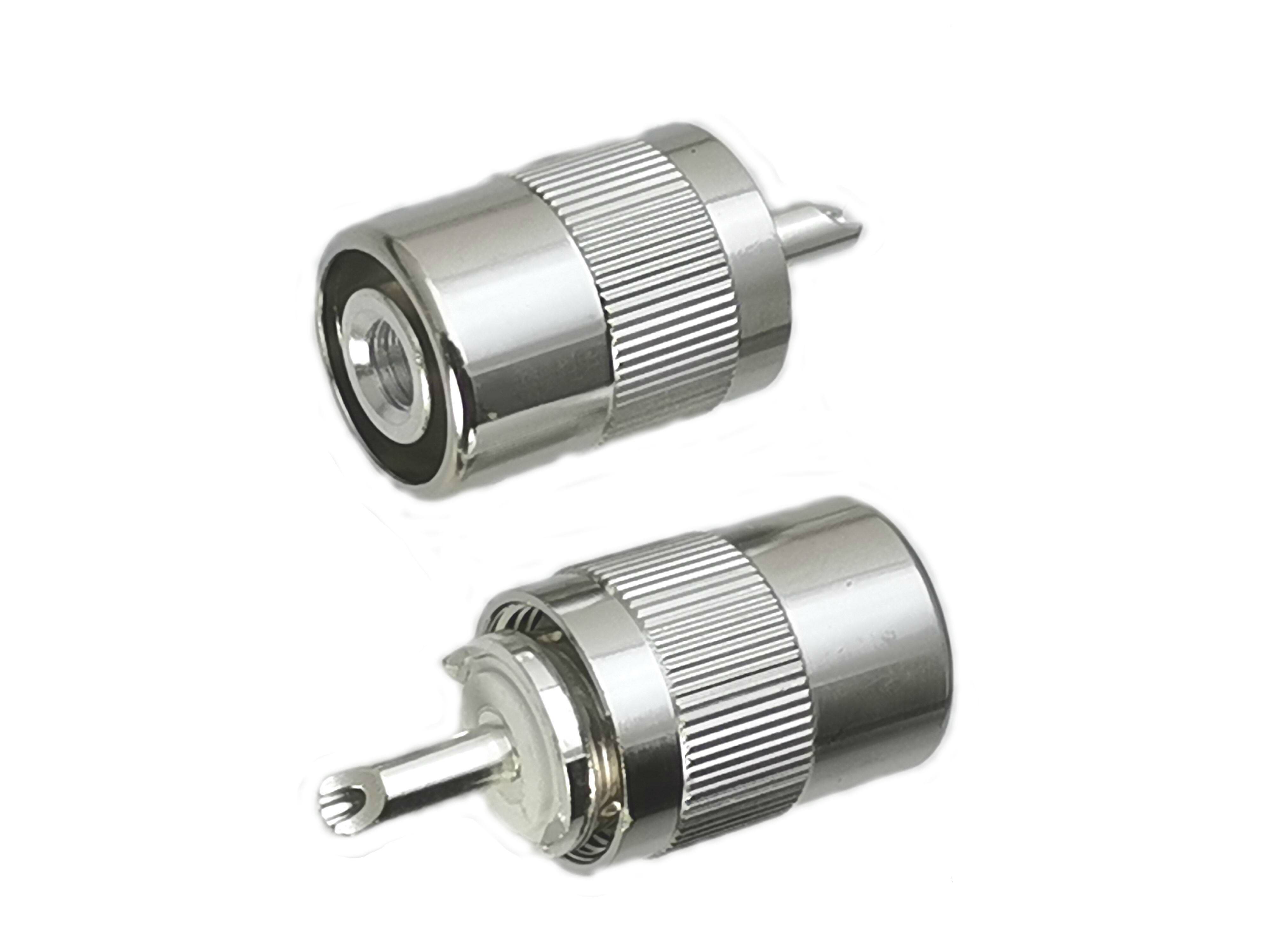 10pcs UHF PL259 Male Screwed Coupling Connector Solder RG58 - 实物图