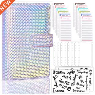 A6 Budget Binder,6 Ring Leather Notebook Binder Cover,Budget