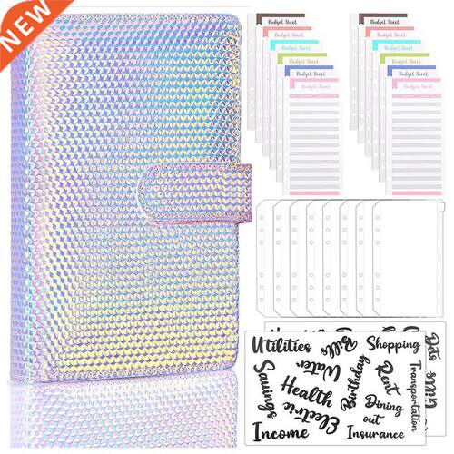 A6 Budget Binder,6 Ring Leather Notebook Binder Cover,Budget