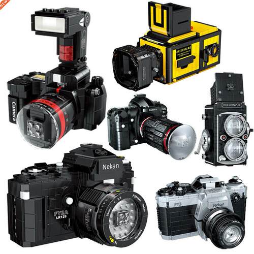 BZDA 2022 Mini Bricks New Retro Camera Model Building Blocks