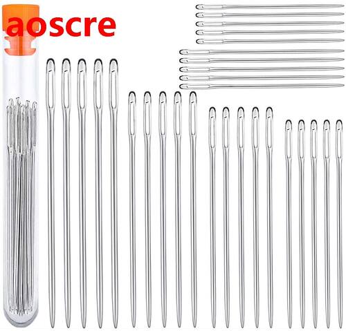 30PCS Large Eye Stitching Needles - 6Sizes Stitching Needles