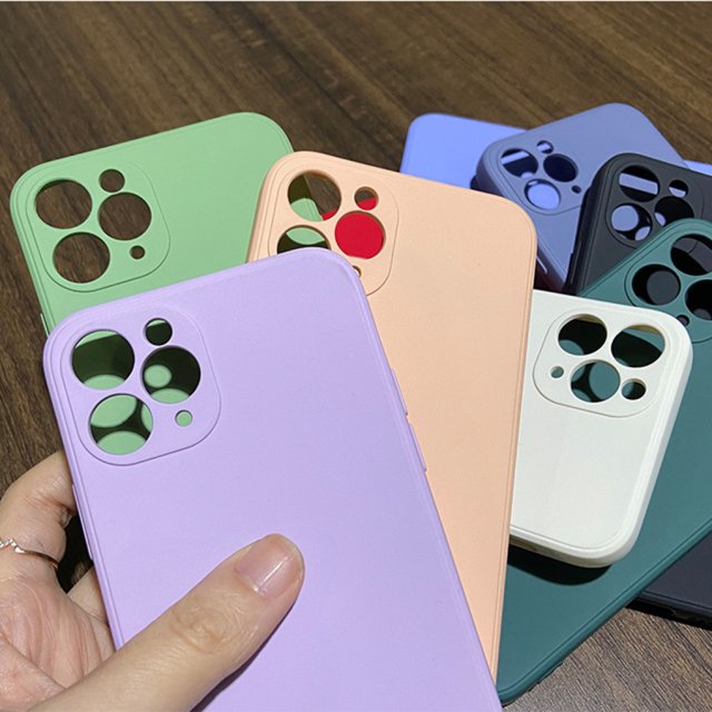 Silicone Flock Phone Cover Back Phone Case Anti-scratch Mobi