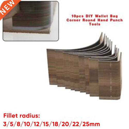 10pcs/Set Leather Craft Tools Corner Round Hand Cutter Punch