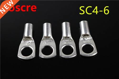 50PCS SC4-6 Tin Plated Copper Cable lugs Terminal Connector